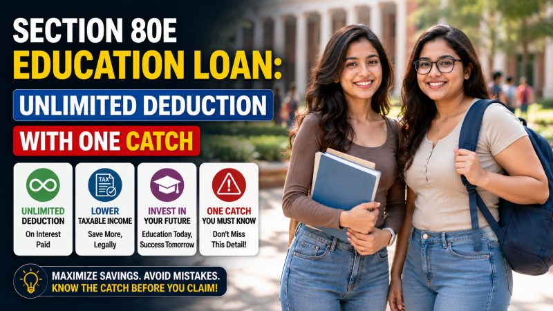 Section 80E Education Loan: Unlimited Deduction with One Catch